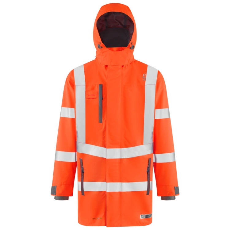 Leo Workwear A07-O-LEO EASTLEIGH Leo EcoViz 10K Performance Breathable Anorak Orange